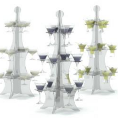 ../frankl24shop/Acryl Etagere Pyramide S 1 für Martini,Margarita und Cancun Gläser